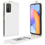 For Huawei Honor 10X Lite R64 Texture Single Vertical Flip Leather Case with Card Slots & Photo Frame(White)