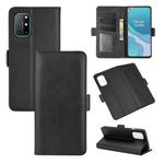 For OnePlus 8T Dual-side Magnetic Buckle Horizontal Flip Leather Case with Holder & Card Slots & Wallet(Black)