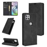 For Motorola Moto G 5G Retro-skin Business Magnetic Suction Leather Case with Holder & Card Slots & Wallet(Black)