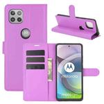 For Motorola Moto G 5G Litchi Texture Horizontal Flip Protective Case with Holder & Card Slots & Wallet(Purple)