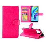 For OPPO Reno4 Lite / F17 Pro/A93 Crazy Horse Texture Leather Horizontal Flip Protective Case with Holder & Card Slots & Wallet & Photo Frame(Rose Red)