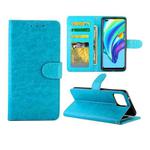 For OPPO Reno4 Lite / F17 Pro/A93 Crazy Horse Texture Leather Horizontal Flip Protective Case with Holder & Card Slots & Wallet & Photo Frame(Baby Blue)