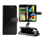 For Google Pixel 4a 5G Crazy Horse Texture Leather Horizontal Flip Protective Case with Holder & Card Slots & Wallet & Photo Frame(Black)