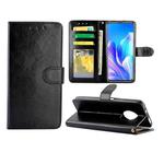 For Huawei Enjoy 20 Plus 5G Crazy Horse Texture Leather Horizontal Flip Protective Case with Holder & Card Slots & Wallet & Photo Frame(Black)