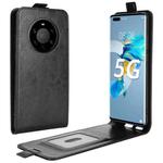 For Huawei Mate 40 Pro+ R64 Texture Single Vertical Flip Leather Protective Case with Card Slots & Photo Frame(Black)