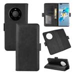 For Huawei Mate 40 Pro+ Dual-side Magnetic Buckle Horizontal Flip Leather Case with Holder & Card Slots & Wallet(Black)