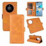 For Huawei Mate 40 Pro+ Dual-side Magnetic Buckle Horizontal Flip Leather Case with Holder & Card Slots & Wallet(Yellow)