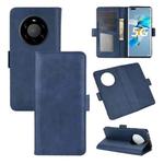For Huawei Mate 40 Pro+ Dual-side Magnetic Buckle Horizontal Flip Leather Case with Holder & Card Slots & Wallet(Dark Blue)
