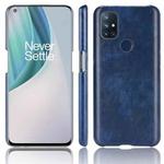 For OnePlus Nord N10 Shockproof Litchi Texture PC + PU Case(Blue)