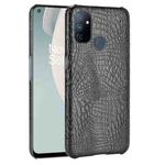 For OnePlus Nord N100 Shockproof Crocodile Texture PC + PU Case(Black)