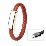 XJ-28 3A USB to 8 Pin Creative Bracelet Data Cable, Cable Length: 22.5cm(Brown)
