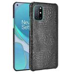 For OnePlus 8T Shockproof Crocodile Texture PC + PU Case(Black)