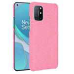 For OnePlus 8T Shockproof Crocodile Texture PC + PU Case(Pink)