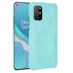 For OnePlus 8T Shockproof Crocodile Texture PC + PU Case(Light Green)