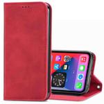 For iPhone 12 Pro Max Retro Skin Feel Business Magnetic Horizontal Flip Leather Case with Holder & Card Slots & Wallet & Photo Frame(Red)
