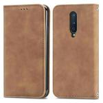 Retro Skin Feel Business Magnetic Horizontal Flip Leather Case With Holder & Card Slots & Wallet & Photo Frame For OnePlus 8(Brown)