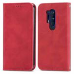 Retro Skin Feel Business Magnetic Horizontal Flip Leather Case With Holder & Card Slots & Wallet & Photo Frame For OnePlus 8 Pro(Red)