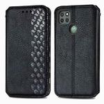 For Motorola G9 power Cubic Grid Pressed Horizontal Flip Magnetic PU Leather Case with Holder & Card Slots & Wallet(Black)