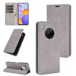 For Huawei Y9A / Enjoy 20 Plus 5G Retro-skin Business Magnetic Suction Leather Case with Holder & Card Slots & Wallet(Grey)