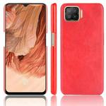 For OPPO F17 / A73 2020 Shockproof Litchi Texture PC + PU Case(Red)