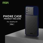 For OnePlus 8T MOFI Xing Dun SeriesTranslucent Frosted PC + TPU Privacy Anti-glare Shockproof All-inclusive Protective Case(Blue)