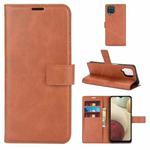Retro Calf Pattern Buckle Horizontal Flip Leather Case with Holder & Card Slots & Wallet For Samsung Galaxy A12(Light Brown)