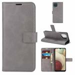 Retro Calf Pattern Buckle Horizontal Flip Leather Case with Holder & Card Slots & Wallet For Samsung Galaxy A12(Gray)