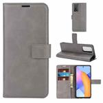 Retro Calf Pattern Buckle Horizontal Flip Leather Case with Holder & Card Slots & Wallet For Huawei Honor 10X Lite(Gray)