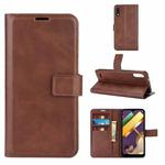 Retro Calf Pattern Buckle Horizontal Flip Leather Case with Holder & Card Slots & Wallet For LG K22(Dark Brown)