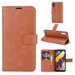Retro Calf Pattern Buckle Horizontal Flip Leather Case with Holder & Card Slots & Wallet For LG K22(Light Brown)
