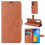 Retro Calf Pattern Buckle Horizontal Flip Leather Case with Holder & Card Slots & Wallet For Huawei P Smart 2021/Y7A(Light Brown)