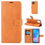 Retro Calf Pattern Buckle Horizontal Flip Leather Case with Holder & Card Slots & Wallet For OPPO A72 5G / A73 5G(Yellow)