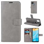 Retro Calf Pattern Buckle Horizontal Flip Leather Case with Holder & Card Slots & Wallet For OPPO A15(Gray)