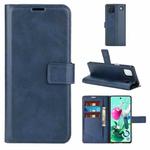 Retro Calf Pattern Buckle Horizontal Flip Leather Case with Holder & Card Slots & Wallet For LG K92 5G(Blue)