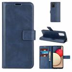 For Samsung Galaxy A02S Retro Calf Pattern Buckle Horizontal Flip Leather Case with Holder & Card Slots & Wallet(Blue)