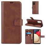 For Samsung Galaxy A02S Retro Calf Pattern Buckle Horizontal Flip Leather Case with Holder & Card Slots & Wallet(Dark Brown)