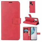 For OnePlus Nord N10 5G Retro Calf Pattern Buckle Horizontal Flip Leather Case with Holder & Card Slots & Wallet(Red)