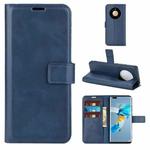 For Huawei Mate 40 Pro Retro Calf Pattern Buckle Horizontal Flip Leather Case with Holder & Card Slots & Wallet(Blue)
