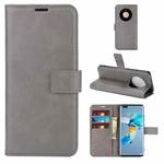 For Huawei Mate 40 Pro Retro Calf Pattern Buckle Horizontal Flip Leather Case with Holder & Card Slots & Wallet(Grey)