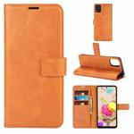 For LG K42 Retro Calf Pattern Buckle Horizontal Flip Leather Case with Holder & Card Slots & Wallet(Yellow)