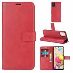 For LG K42 Retro Calf Pattern Buckle Horizontal Flip Leather Case with Holder & Card Slots & Wallet(Red)
