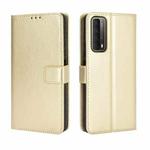 For Huawei P smart 2021 / Y7a Retro Crazy Horse Texture Horizontal Flip Leather Case with Holder & Card Slots & Photo Frame(Gold)