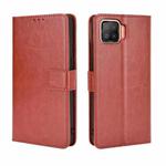 For OPPO F17 / A73 2020 Retro Crazy Horse Texture Horizontal Flip Leather Case with Holder & Card Slots & Photo Frame(Brown)