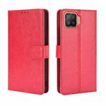 For OPPO F17 / A73 2020 Retro Crazy Horse Texture Horizontal Flip Leather Case with Holder & Card Slots & Photo Frame(Red)