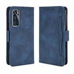 For vivo V20 SE/Y70 2020 Wallet Style Skin Feel Calf Pattern Leather Case ，with Separate Card Slot(Blue)