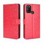 For OPPO Realme C17 / Realme 7i Retro Crazy Horse Texture Horizontal Flip Leather Case with Holder & Card Slots & Photo Frame(Red)