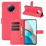 For Xiaomi Redmi Note 9 5G Litchi Texture Horizontal Flip Protective Case with Holder & Card Slots & Wallet(Red)