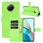 For Xiaomi Redmi Note 9 5G Litchi Texture Horizontal Flip Protective Case with Holder & Card Slots & Wallet(Green)