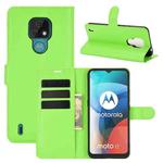 For Motorola Moto E7 Litchi Texture Horizontal Flip Protective Case with Holder & Card Slots & Wallet(Green)