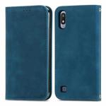 For Samsung Galaxy A10 Retro Skin Feel Business Magnetic Horizontal Flip Leather Case with Holder & Card Slots & Wallet & Photo Frame(Blue)